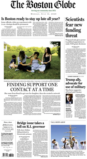 Cover of The Boston Globe
