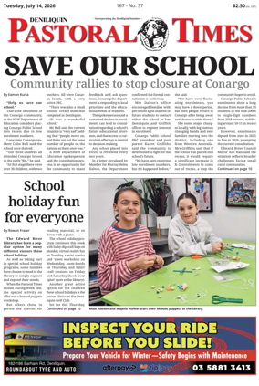 Cover of Deniliquin Pastoral Times