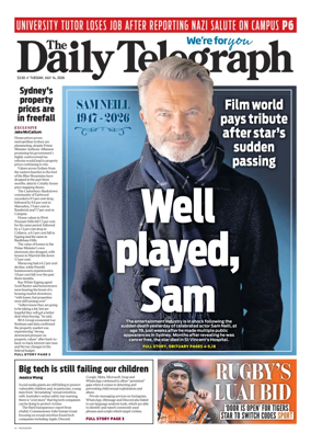 Cover of The Daily Telegraph (Sydney)