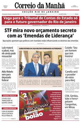 Cover of Jornal Correio da Manha