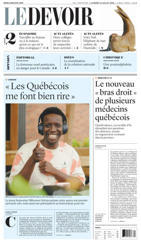 Cover of Le Devoir