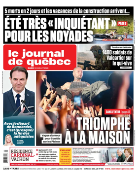 Cover of Le Journal de Quebec
