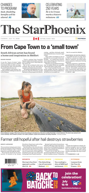 Cover of Saskatoon StarPhoenix