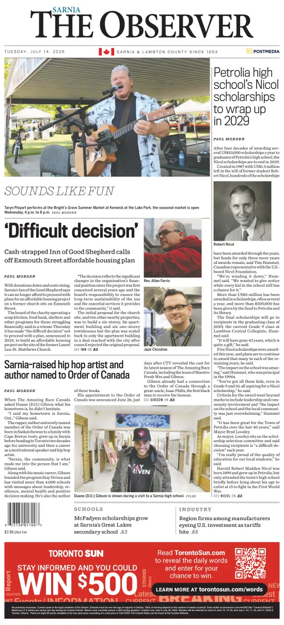 Cover of The Observer (Sarnia)