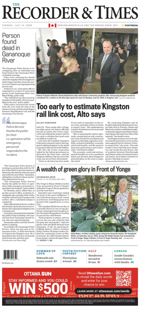 Cover of The Recorder & Times (Brockville)