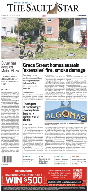 Cover of The Sault Star