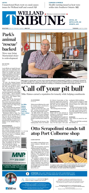 Cover of The Welland Tribune