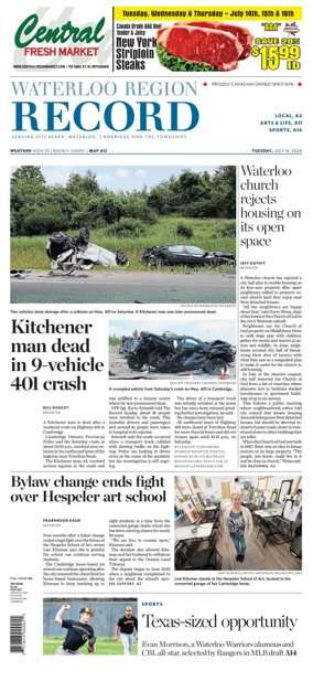 Cover of Waterloo Region Record