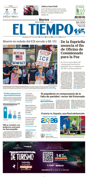 Cover of El Tiempo (Bogota)