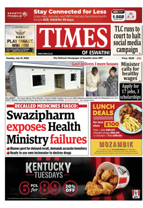 Cover of Times of Eswatini