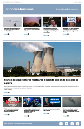 Cover of Euronews Business (Portuguese)