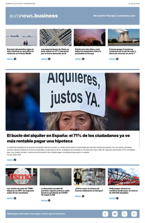 Cover of Euronews Business (Spanish) Compiled Edition