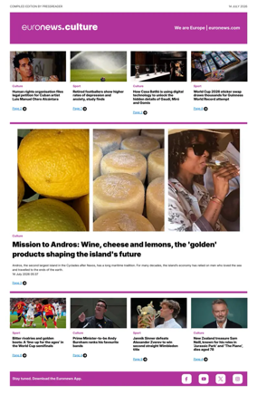 Cover of Euronews Culture and Sport Compiled Edition