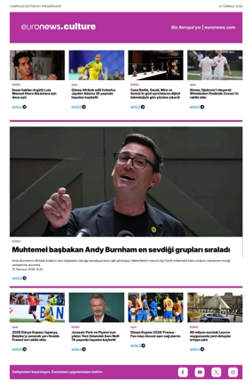 Cover of Euronews Culture and Sport (Turkish) Compiled Edition