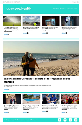 Cover of Euronews Health (Spanish) Compiled Edition