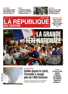 Cover of La Republique du Centre (Orleans - Loiret))