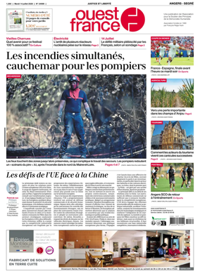 Cover of Ouest France (Angers / Segre)