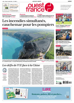 Cover of Ouest France (Auray)