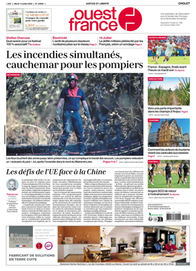 Cover of Ouest France (Cholet)
