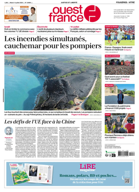 Cover of Ouest-France (Fougeres Vitre)