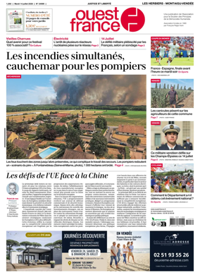 Cover of Ouest France (Les Herbiers / Montaigu)