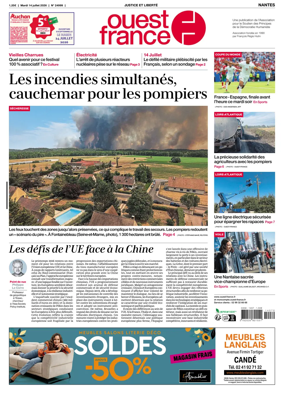 Cover of Ouest France (Nantes)