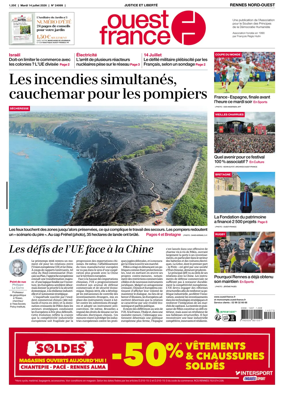 Cover of Ouest-France (Rennes Nord-Ouest)