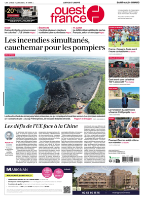 Cover of Ouest France (Saint-Malo)