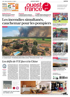 Cover of Ouest France (Sarthe)