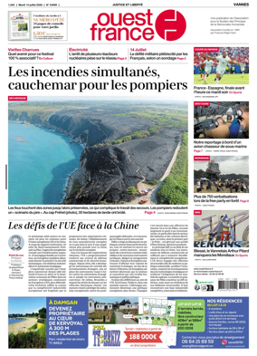 Cover of Ouest France (Vannes)