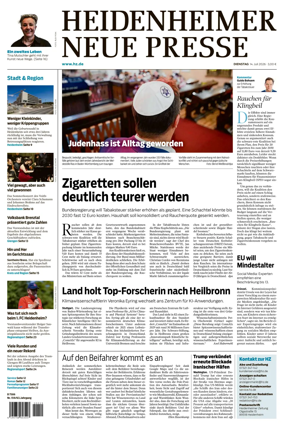 Cover of Heidenheimer Neue Presse