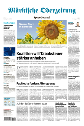 Cover of Markische Oderzeitung Erkner