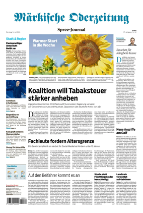 Cover of Markische Oderzeitung Spree-Journal