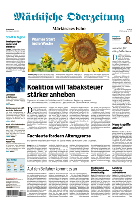 Cover of Markische Oderzeitung Strausberg