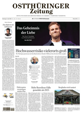 Cover of Ostthuringer Zeitung (Posneck)