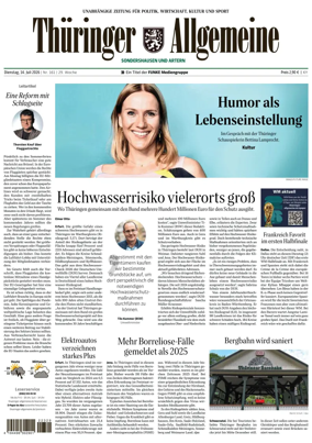 Cover of Thuringer Allgemeine (Sonderhausen und Artern)