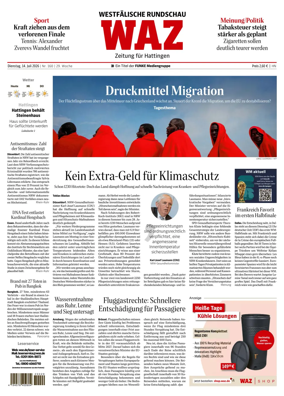 Cover of Westdeutsche Allgemeine Zeitung (Hattingen)