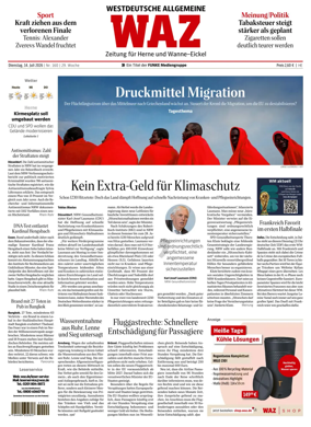 Cover of Westdeutsche Allgemeine Zeitung (Herne)