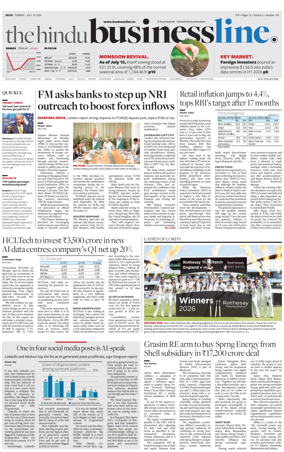 Cover of BusinessLine (Delhi)