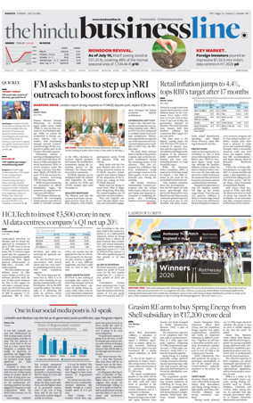 Cover of BusinessLine (Kolkata)