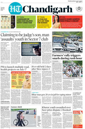 Cover of Hindustan Times (Chandigarh) - Live