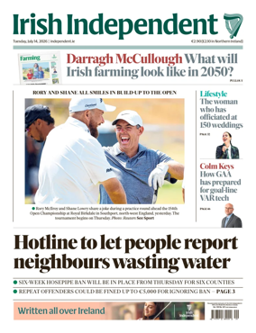 Cover of Irish Independent