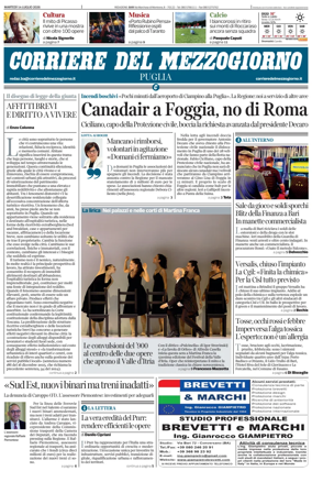 Cover of Corriere del Mezzogiorno (Puglia)