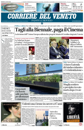 Cover of Corriere del Veneto (Padova e Rovigo)