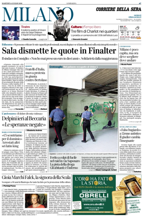 Cover of Corriere della Sera (Milano)