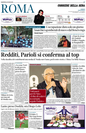 Cover of Corriere della Sera (Roma)
