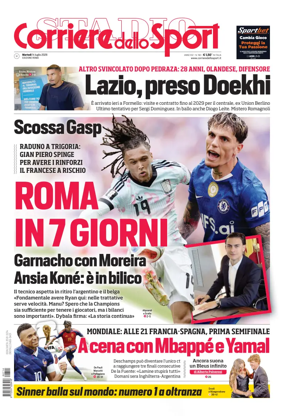Cover of Corriere dello Sport (Lazio)
