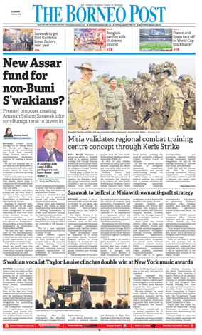 Cover of The Borneo Post (Sarawak)