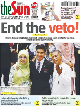 Cover of The Sun (Malaysia)