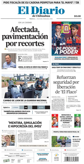Cover of El Diario de Chihuahua